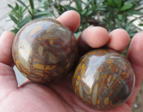Chinese marble health baoding balls