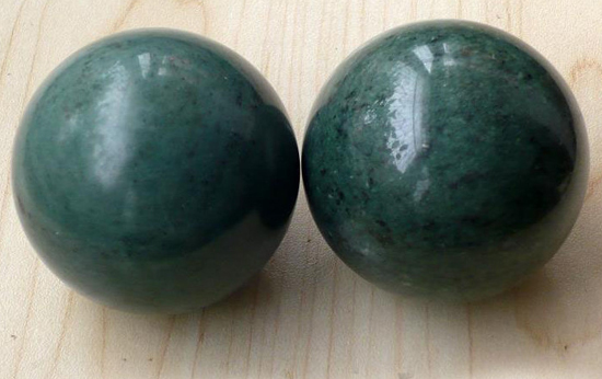 50mm size Marble stone jade baoding balls