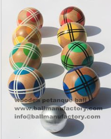 custom wooden boules ball /game ball /toy ball