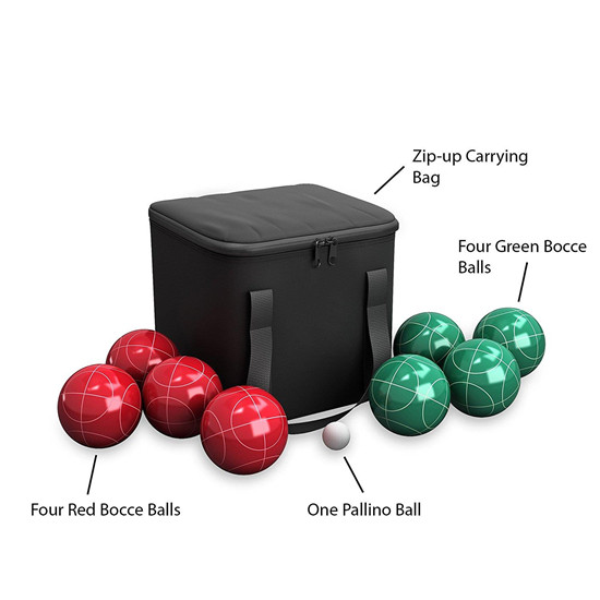 sell 90mm bocce set ball with black nylon case