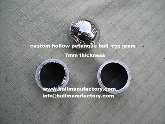 Supply custom hollow leisure petanque ball 680gram
