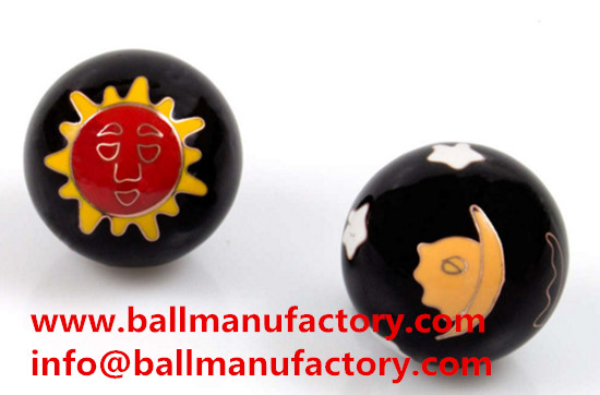 45mm Chinese metal therapy balls sun and moon