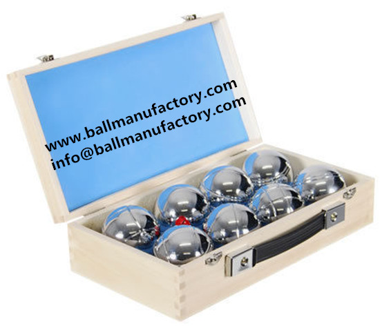 outdoor game ball boules sets with wooden case