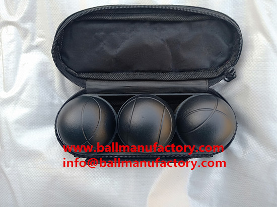 supply petanque ball boules set  in black color