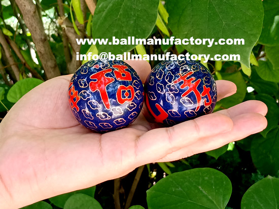 Chinese steel cloisonne chiming baoding balls