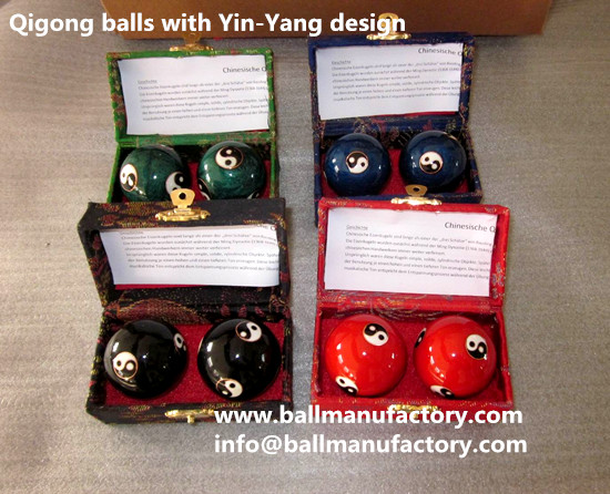 Supply 40mm Qigong balls with Yin-Yang design