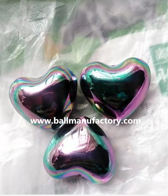 Metal Heart gift with chiming ,rainbow color