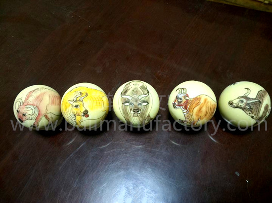 Hand painting baoding ball gift with OX design