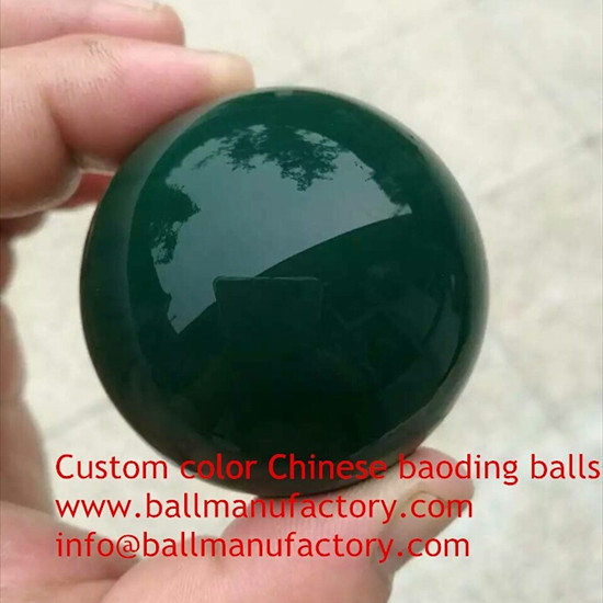 Customized baoding iron ball in green color