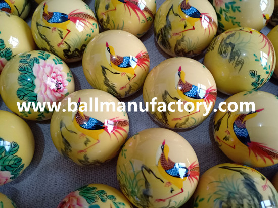 Special gift /baoding  ball with golden pheasant