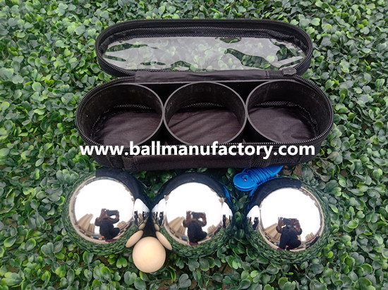 supply 73mm  pétanque sets 3 ball with  case